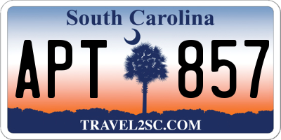 SC license plate APT857