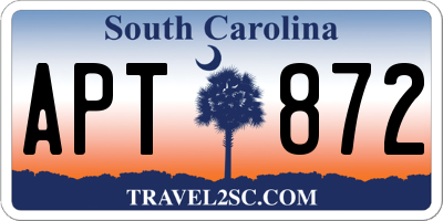 SC license plate APT872