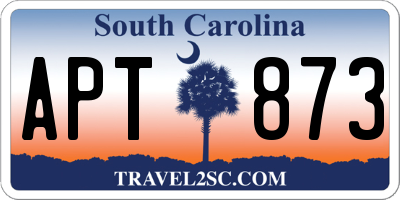 SC license plate APT873