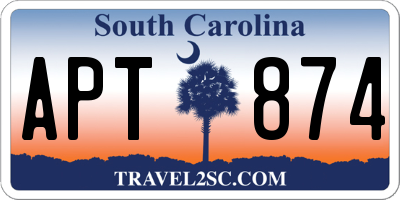 SC license plate APT874