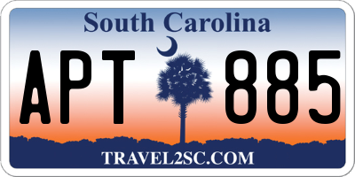 SC license plate APT885