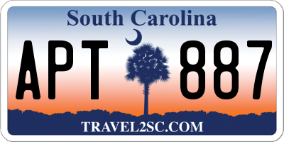 SC license plate APT887