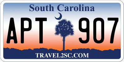 SC license plate APT907
