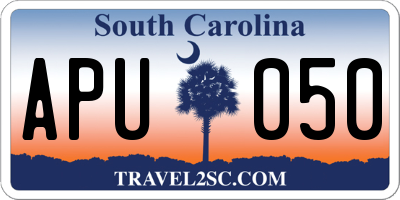 SC license plate APU050