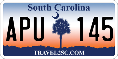SC license plate APU145