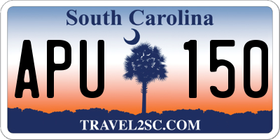 SC license plate APU150
