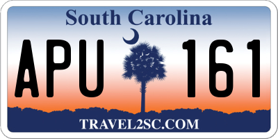 SC license plate APU161