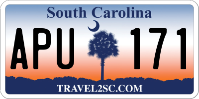SC license plate APU171