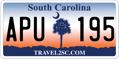 SC license plate APU195