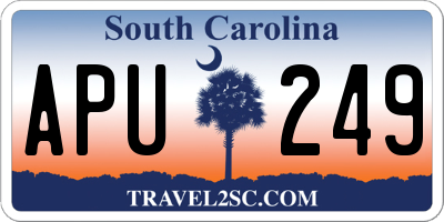 SC license plate APU249