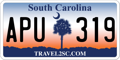SC license plate APU319