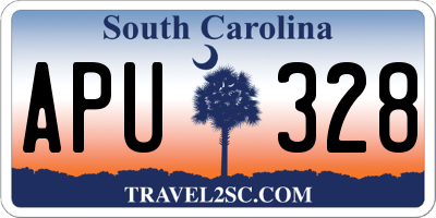 SC license plate APU328