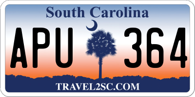 SC license plate APU364