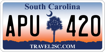 SC license plate APU420