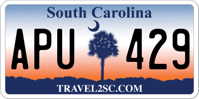 SC license plate APU429