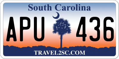 SC license plate APU436