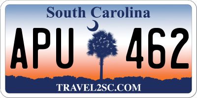 SC license plate APU462