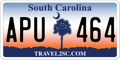 SC license plate APU464