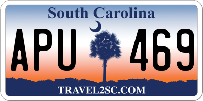 SC license plate APU469