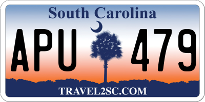 SC license plate APU479