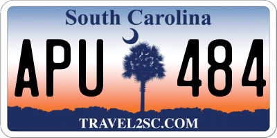 SC license plate APU484