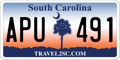 SC license plate APU491