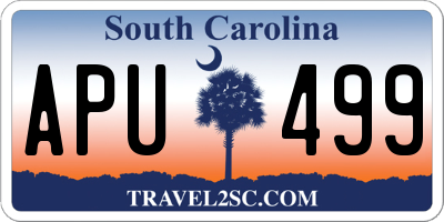 SC license plate APU499
