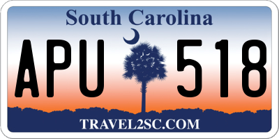 SC license plate APU518