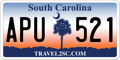 SC license plate APU521