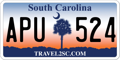 SC license plate APU524