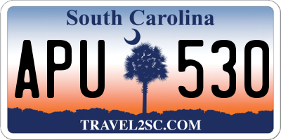 SC license plate APU530