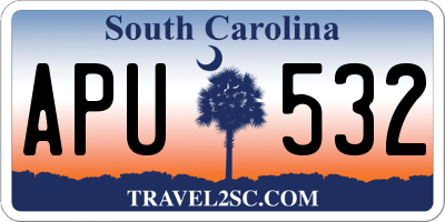 SC license plate APU532