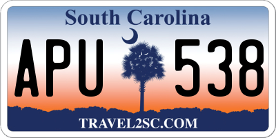 SC license plate APU538