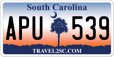 SC license plate APU539