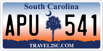 SC license plate APU541