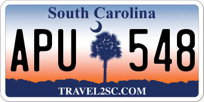 SC license plate APU548