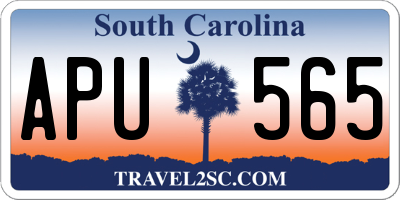 SC license plate APU565