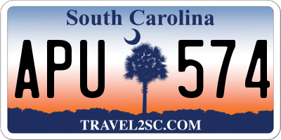 SC license plate APU574