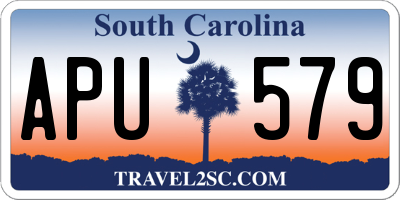 SC license plate APU579