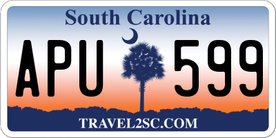 SC license plate APU599