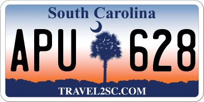 SC license plate APU628