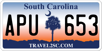 SC license plate APU653