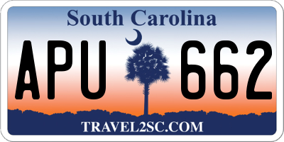 SC license plate APU662