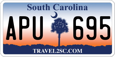 SC license plate APU695
