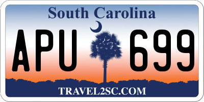 SC license plate APU699