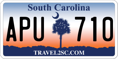 SC license plate APU710