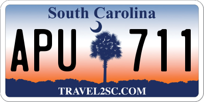 SC license plate APU711