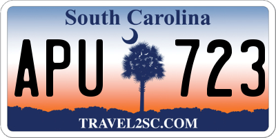 SC license plate APU723
