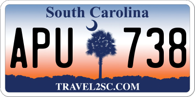 SC license plate APU738