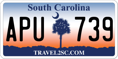 SC license plate APU739